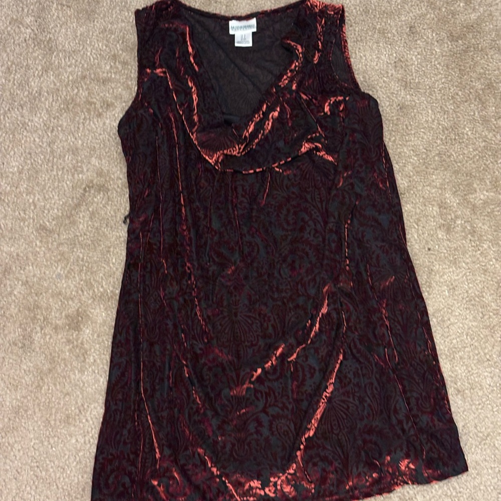 Motherhood Red and Black Tank Top